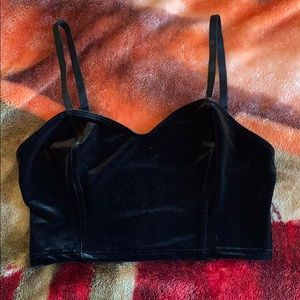 New American apparel crop top velvet size small